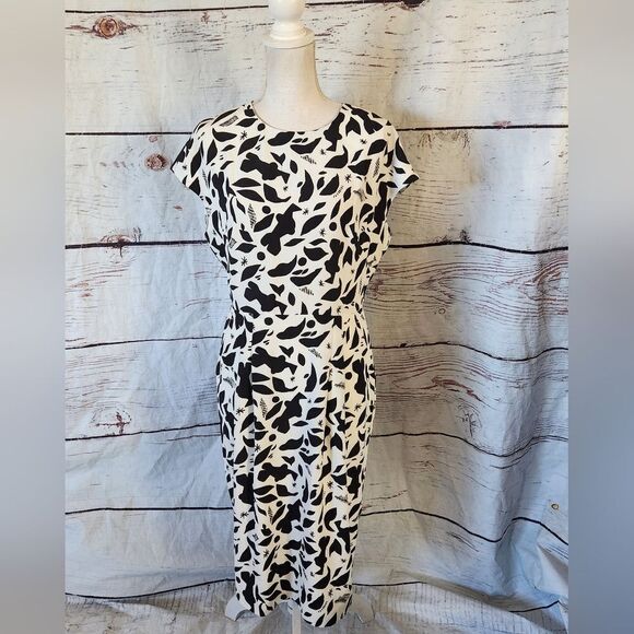 M.M. Lafleur Masha 2.0 Icon Print Midi Dress Size 10 NWT - Picture 3 of 9